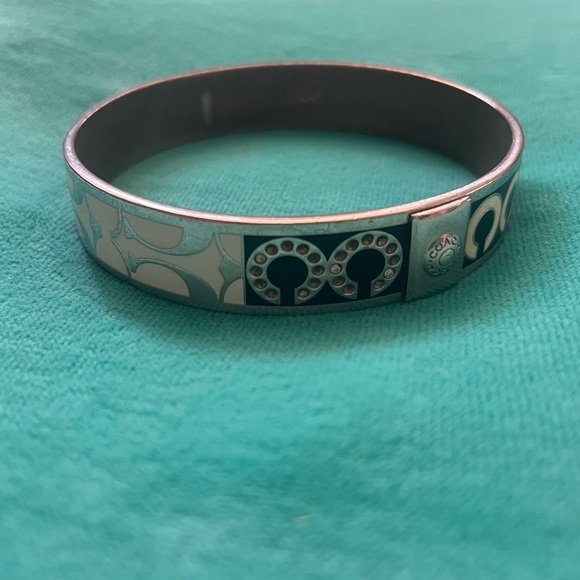 Coach signature bangle black & white with box/bag - Picture 6 of 9